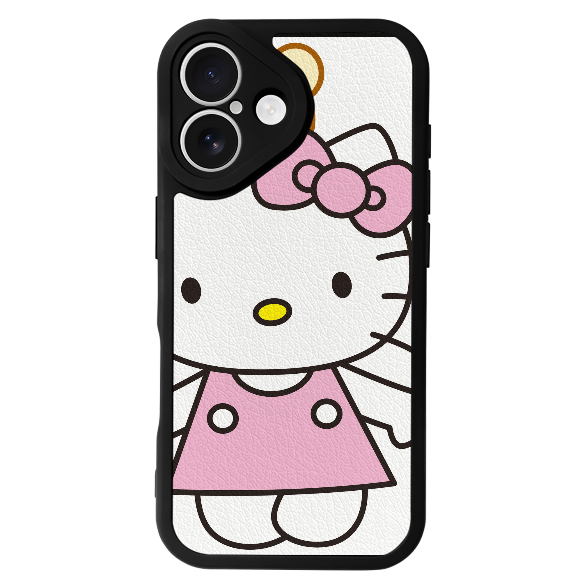 （画像用） Hello Kitty ハローキティ 【iPhone 16シリーズ対応】シリコンスマホケース（レザー調） 材質：シリコン